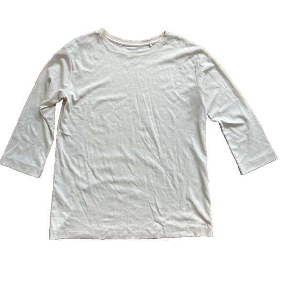 M.M.Lafleur Blouse Women's Pima Cotton Top Cream White XS A000957 - Picture 5 of 7